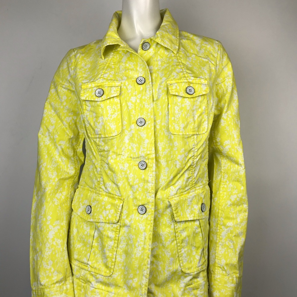 Cabi Jacket Spring Button Down Pockets Yellow Coat - image 2